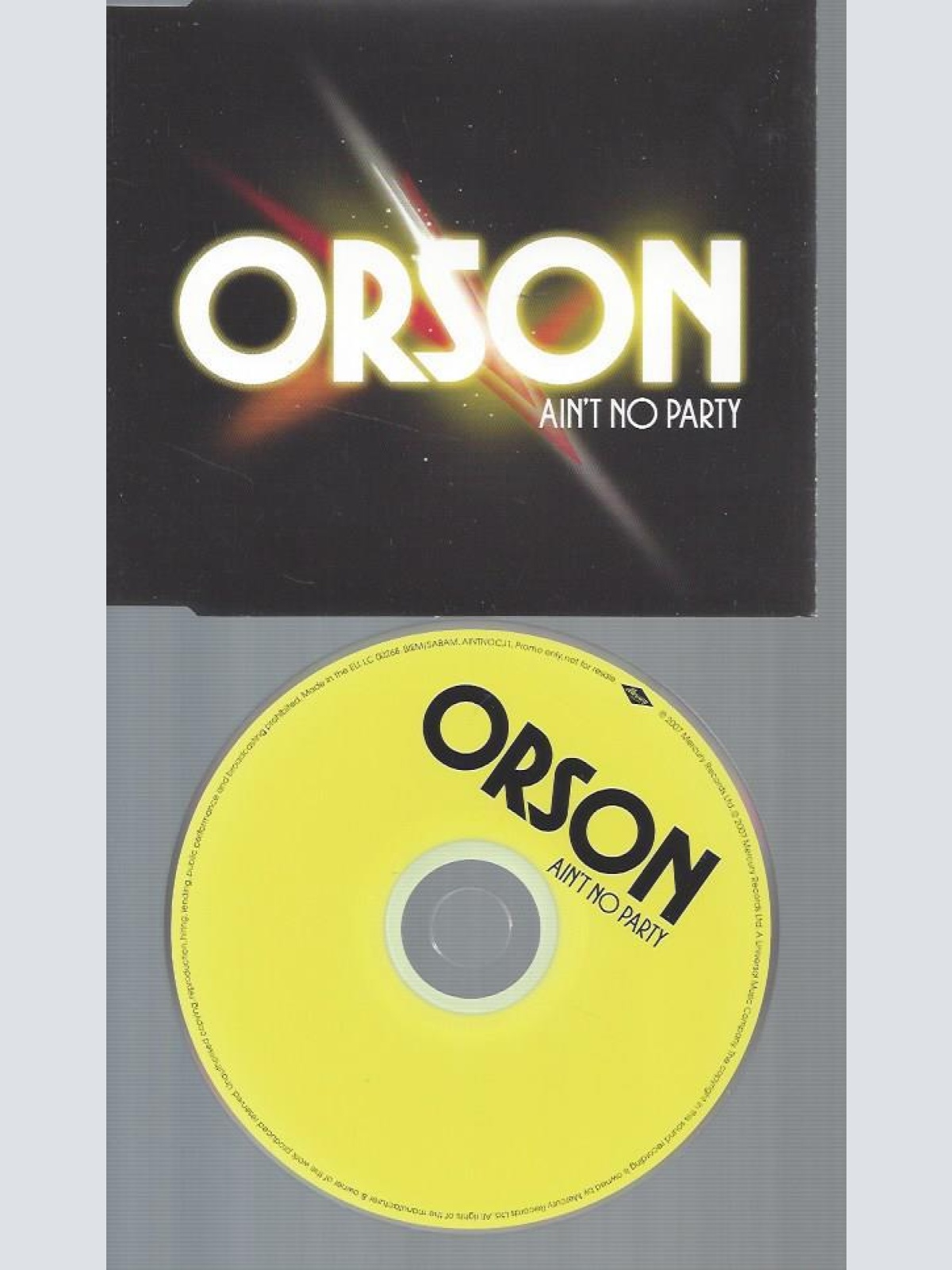 CD--ORSON AIN'T NO PARTY  // PROMO