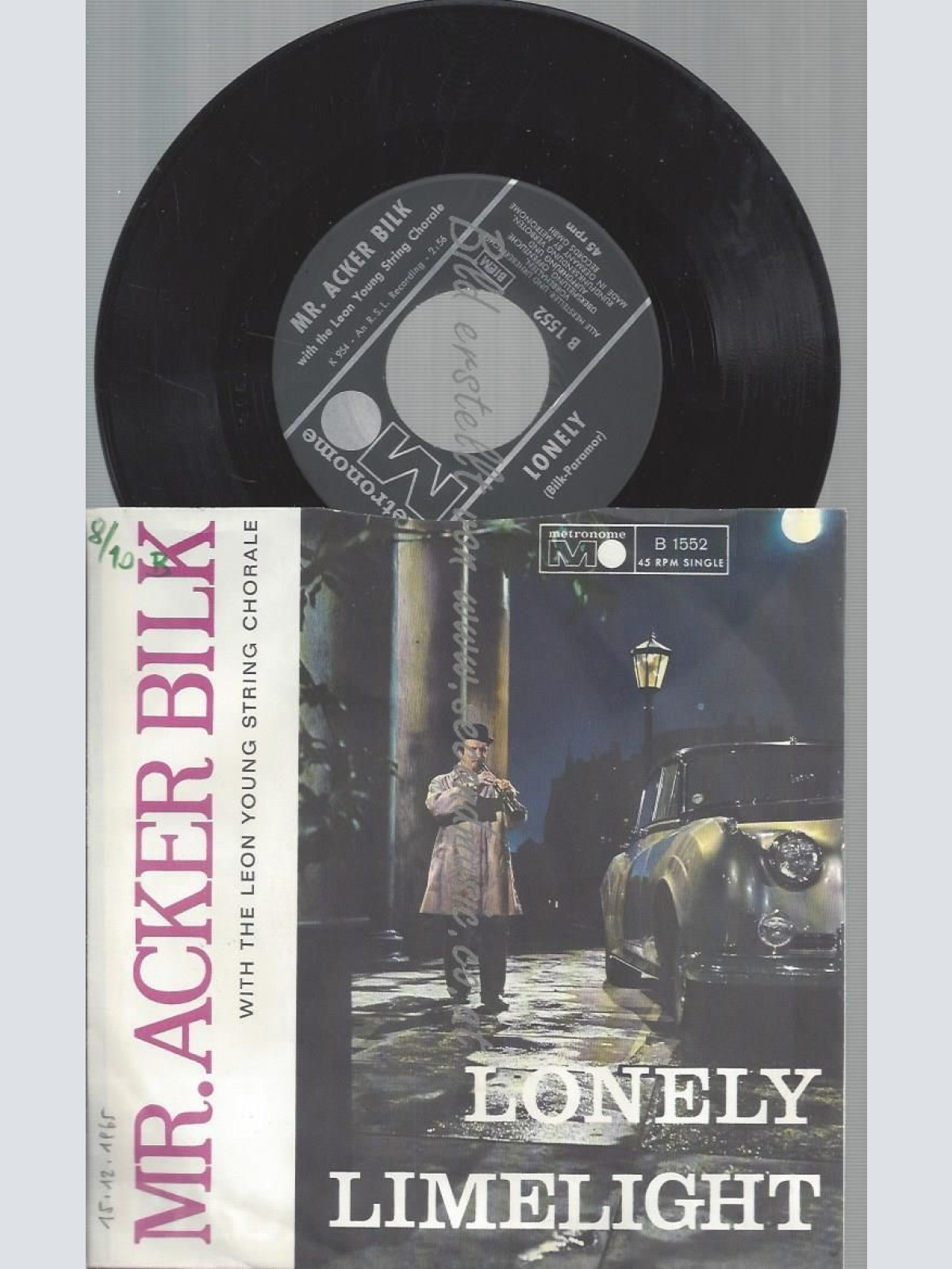 7"  Mr. Acker Bilk  With The Leon Young String Chorale  Limelight