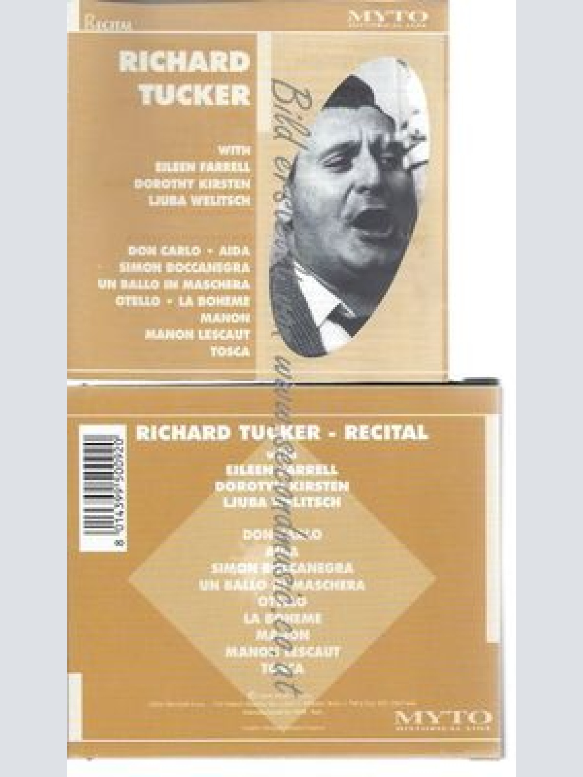 CD--RICHARD TUCKER IN RECITAL--RICHARD TUCKER: VERDI-PUCCINI MIT FARREL