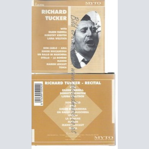 CD--RICHARD TUCKER IN RECITAL--RICHARD TUCKER: VERDI-PUCCINI MIT FARREL
