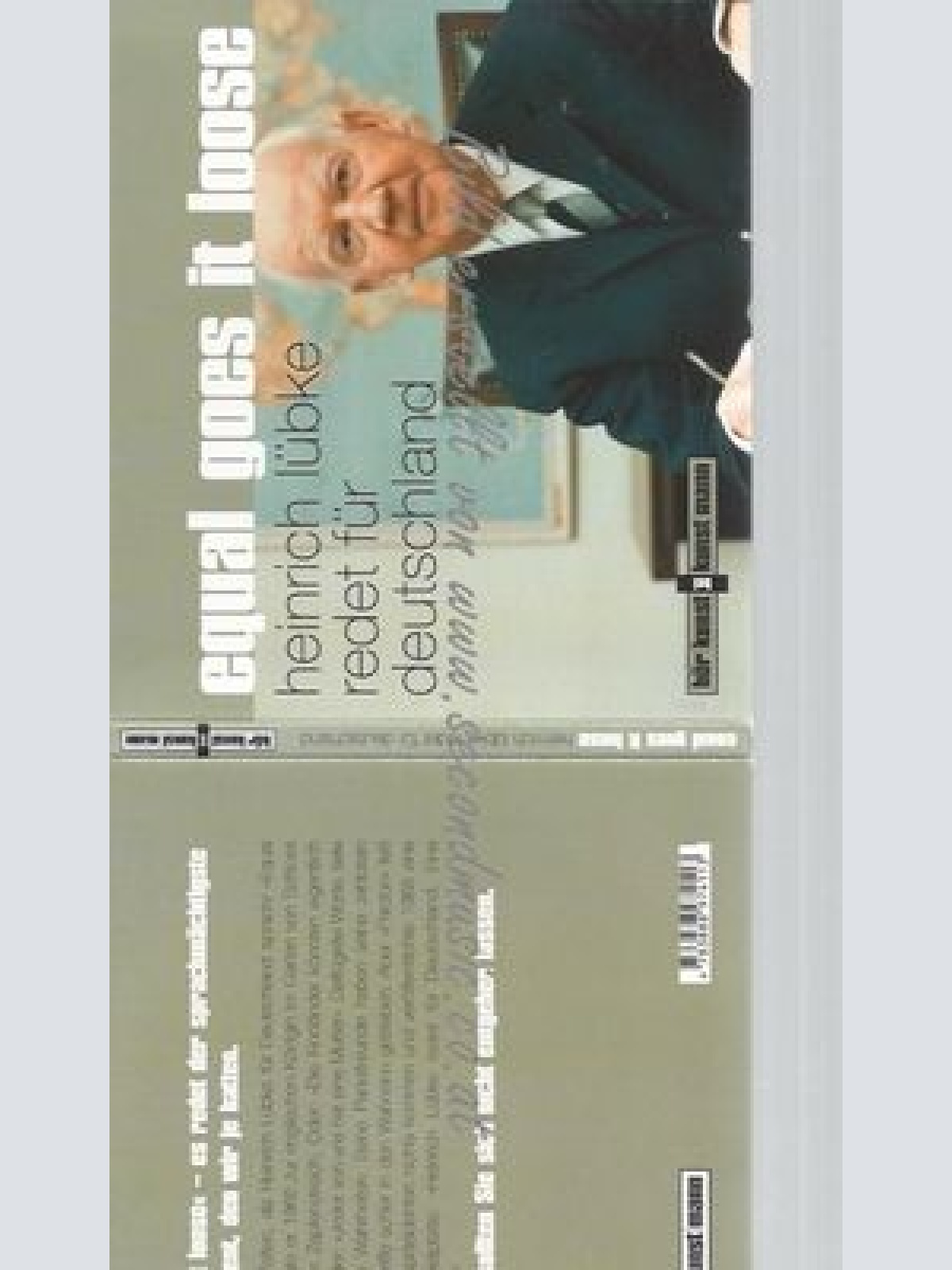 CD--HEINRICH LÜBKE--EQUAL GOES IT LOOSE. CD. AUGUST  | AUDIOBOOK