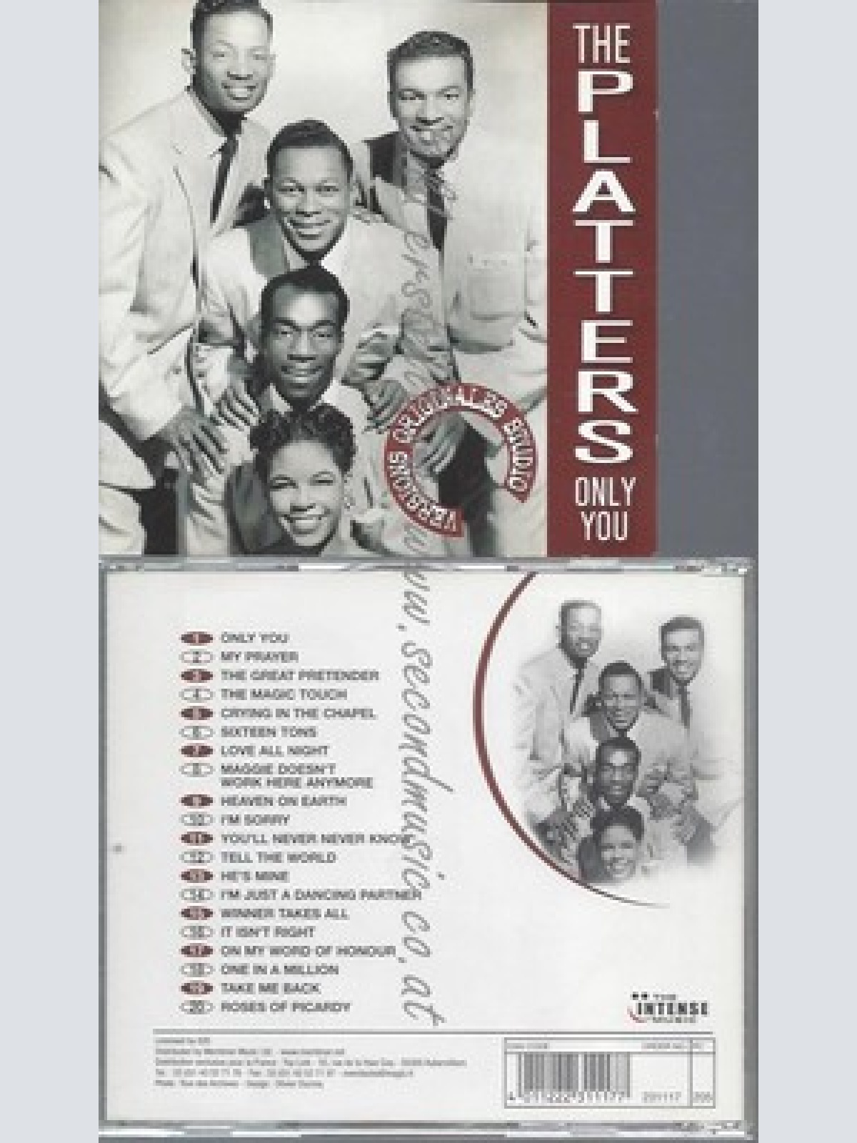 CD--THE PLATTERS--ONLY YOU [ORIGINAL STUDIO VERSIONEN]