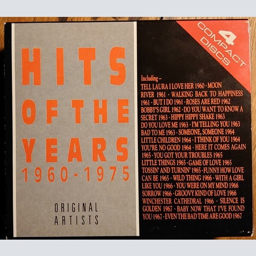 4xCD, Comp, RE + Box, RE Various - Hits Of The Years 1960 - 1975