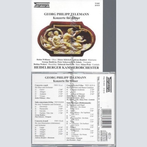 CD--HEIDELBERGER KO UND TELEMANN,GEORG PHILIPP--BLÄSERKONZERTE