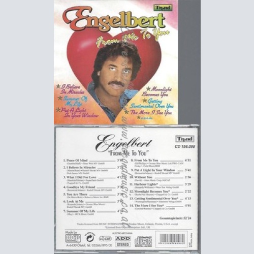 CD--ENGELBERT--FROM ME TO YOU