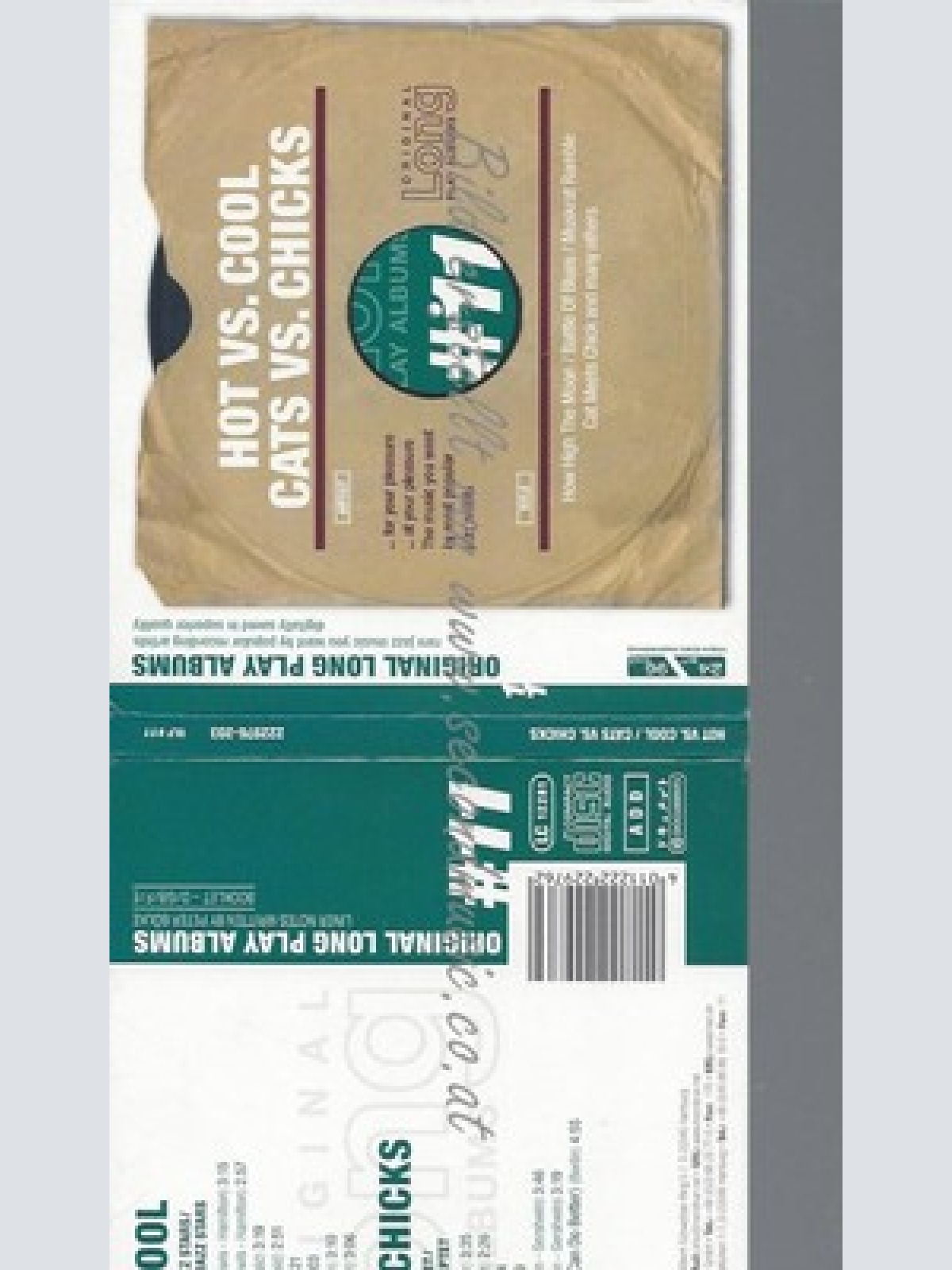 CD--VARIOUS UND HOT VS COOL--CAT VS CHICKS-DIGIPACK