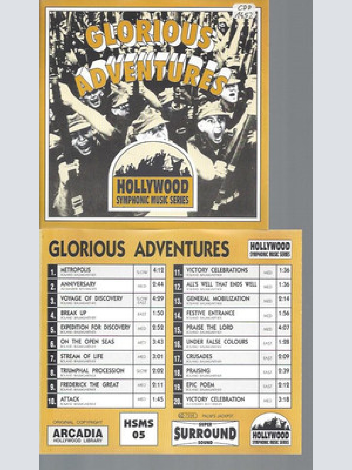 CD--GLORIOUS ADVENTURES  HOLLYWOOD SYMPHONIC SERIES