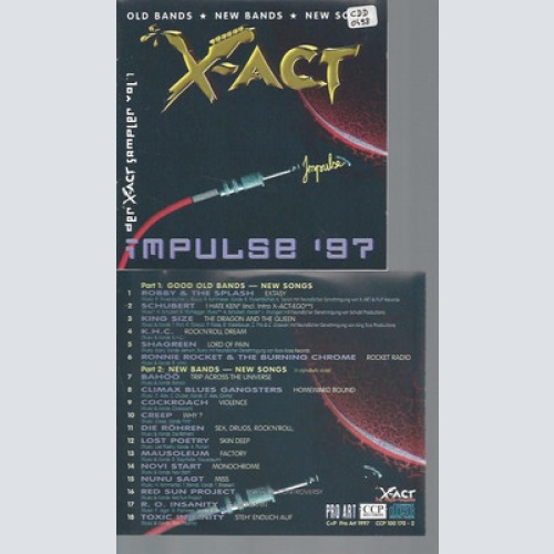 CD- Various – X-Act - Impulse '97 // SCHUBERT //RONNIE ROCKET// SAMPLER