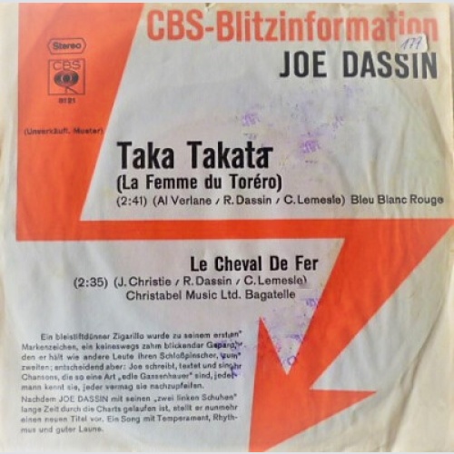 7", Single, Promo Joe Dassin - Taka Takata (La Femme Du Toréro) / Le Cheval D...