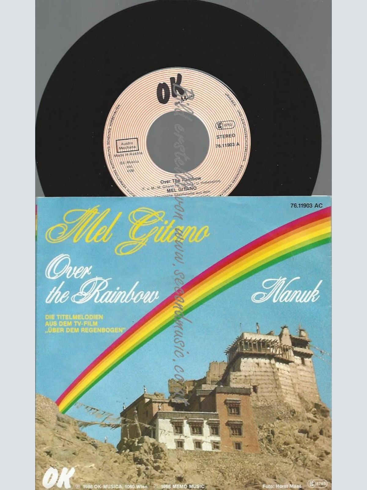 7" MEL GITANO OVER THE RAINBOW  // NM