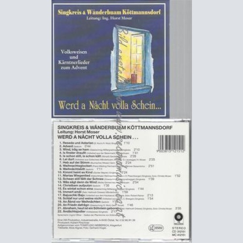 CD--SINGKREIS & WANDERBUAM KÖTTMAN--WIRD A NACHT VOLLA SCHEIN