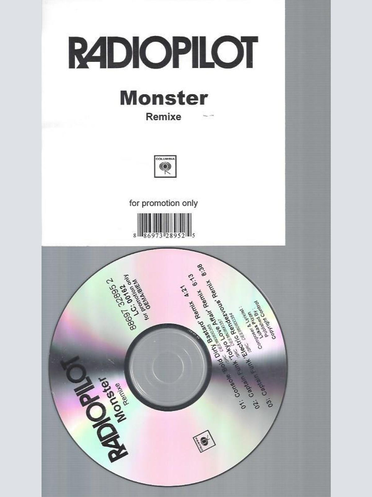 CD--RADIOPILOT MONSTER // REMIXE // PROMO