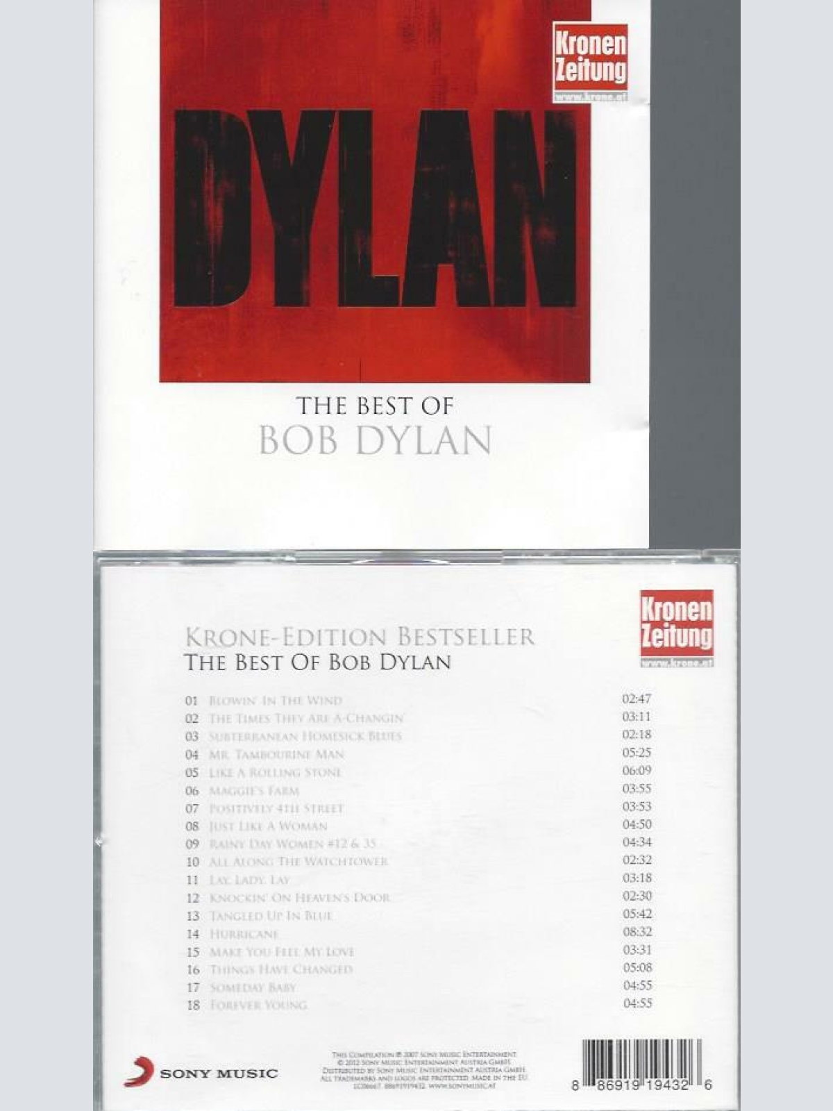 CD- The best of Bob Dylan //  Kronen Zeitung