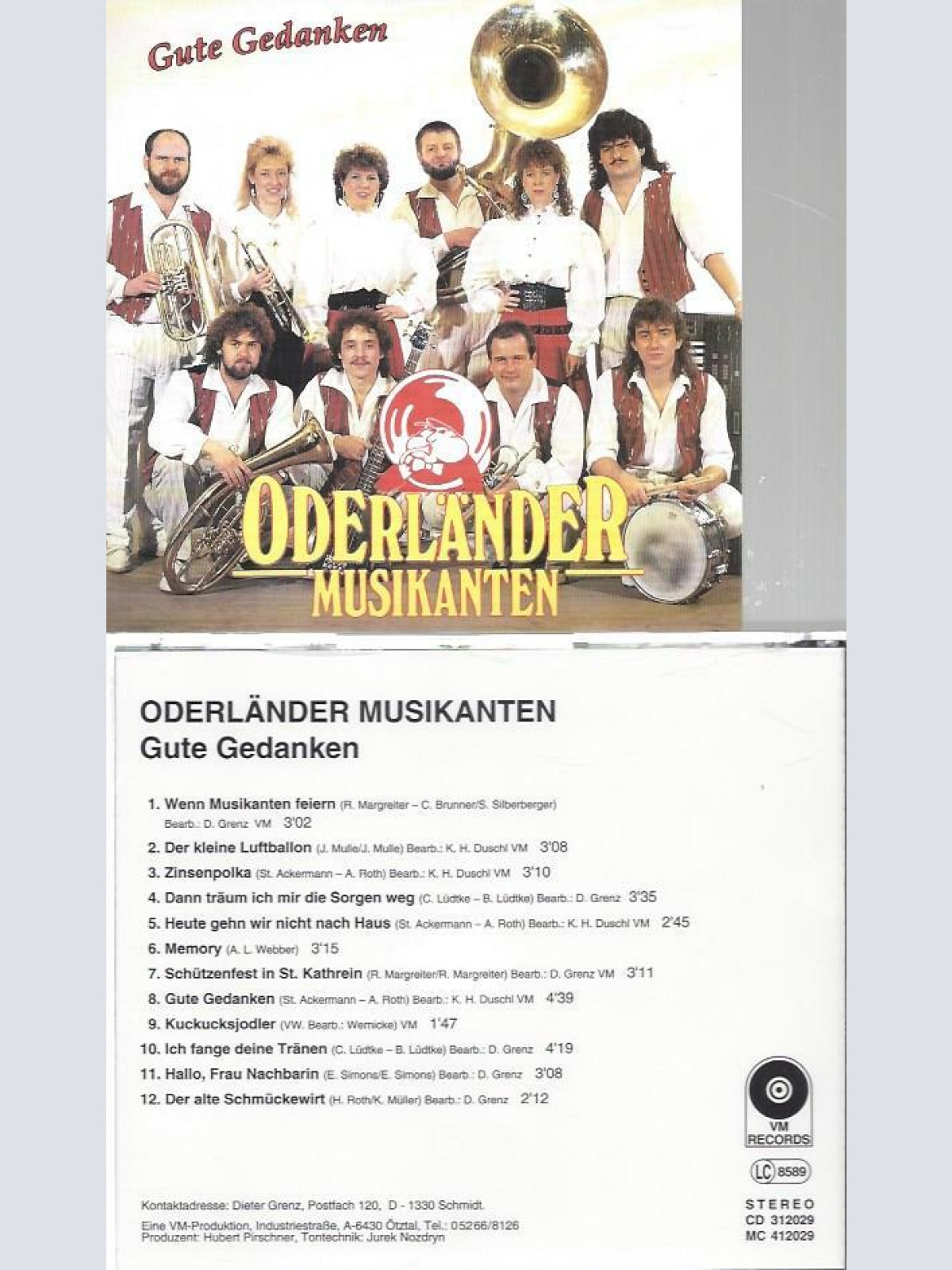 CD--Oberländer Musikanten --Gute Gedanken
