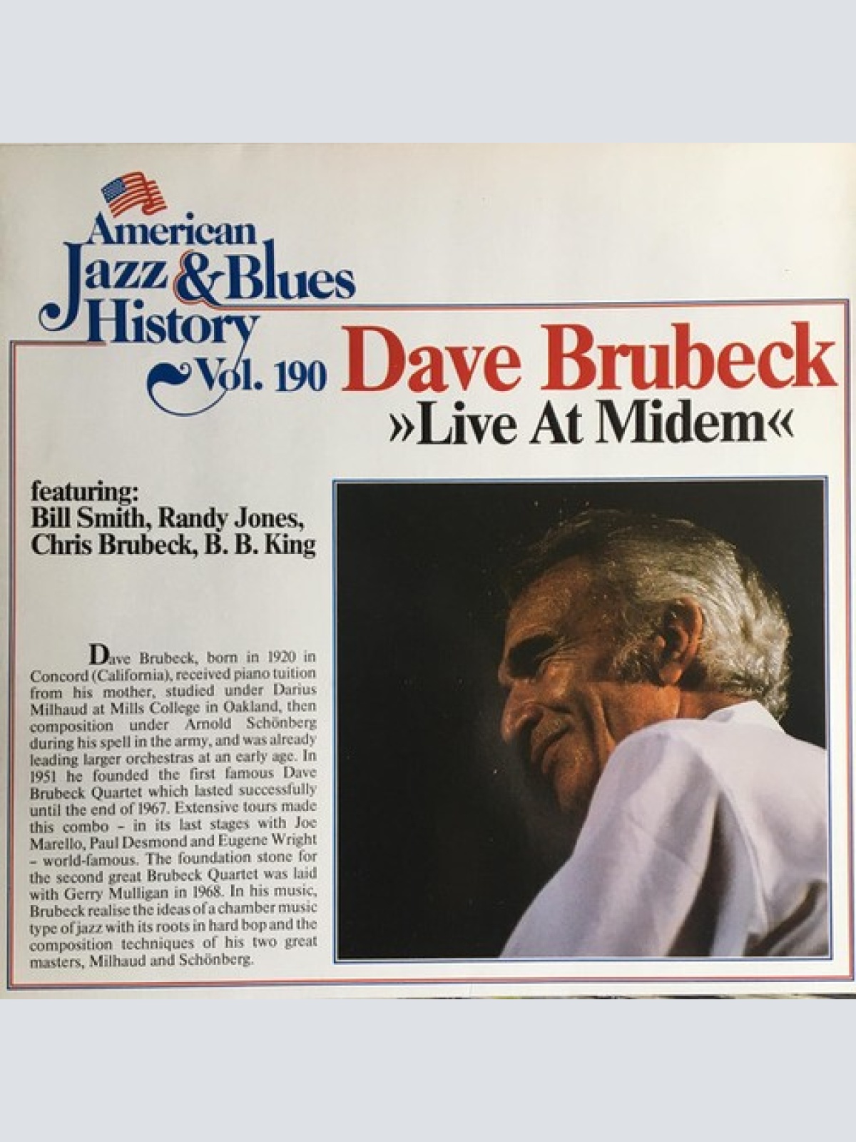 LP, Album Dave Brubeck Featuring Bill Smith*, Randy Jones (3), Chris Brubeck,...