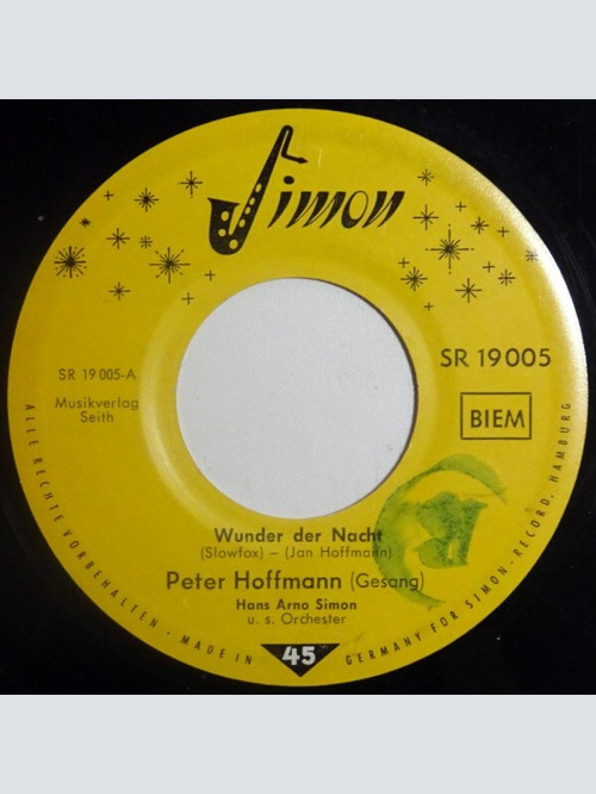 7", Single Peter Hoffmann (15) - Wunder Der Nacht