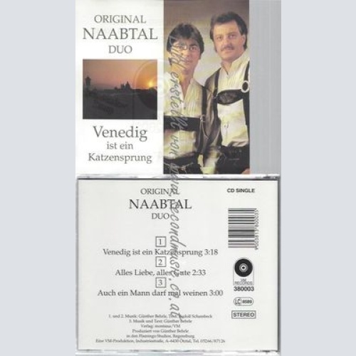 CD--ORIGINAL NAABTAL DUO--VENEDIG IST EIN KATZENSPRUNG --