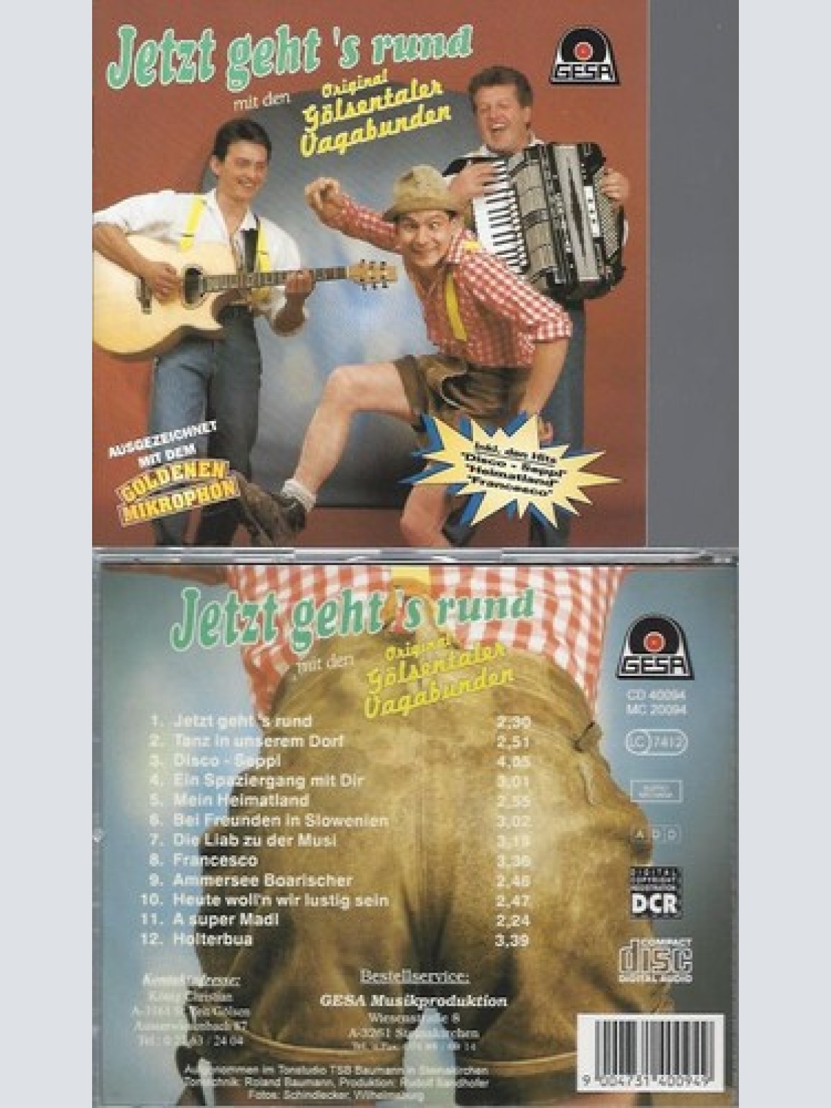 CD  Gölsentaler Vagabunden Jetzt gehts  rund