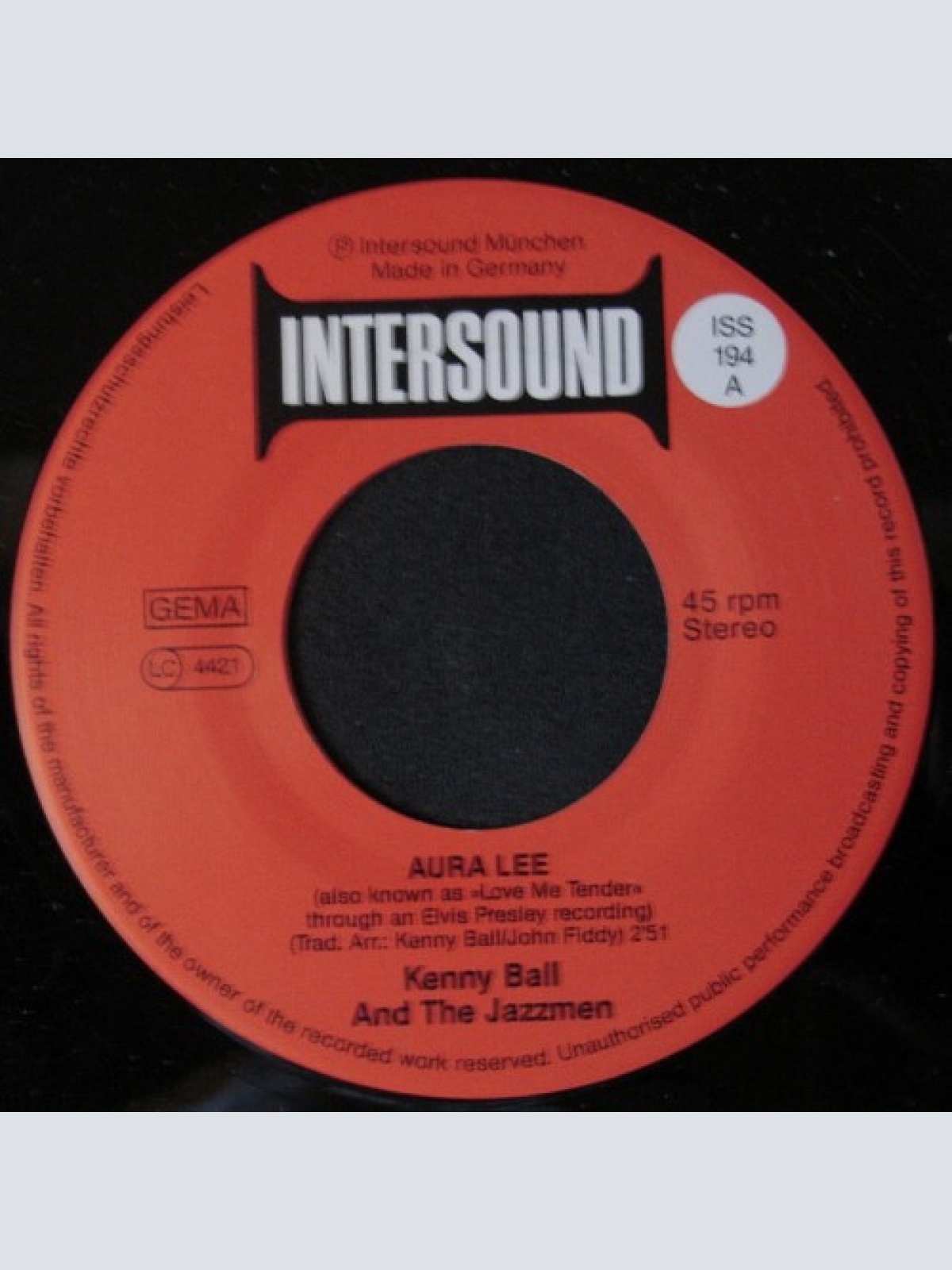 7", Single Kenny Ball And His Jazzmen - Aura Lee