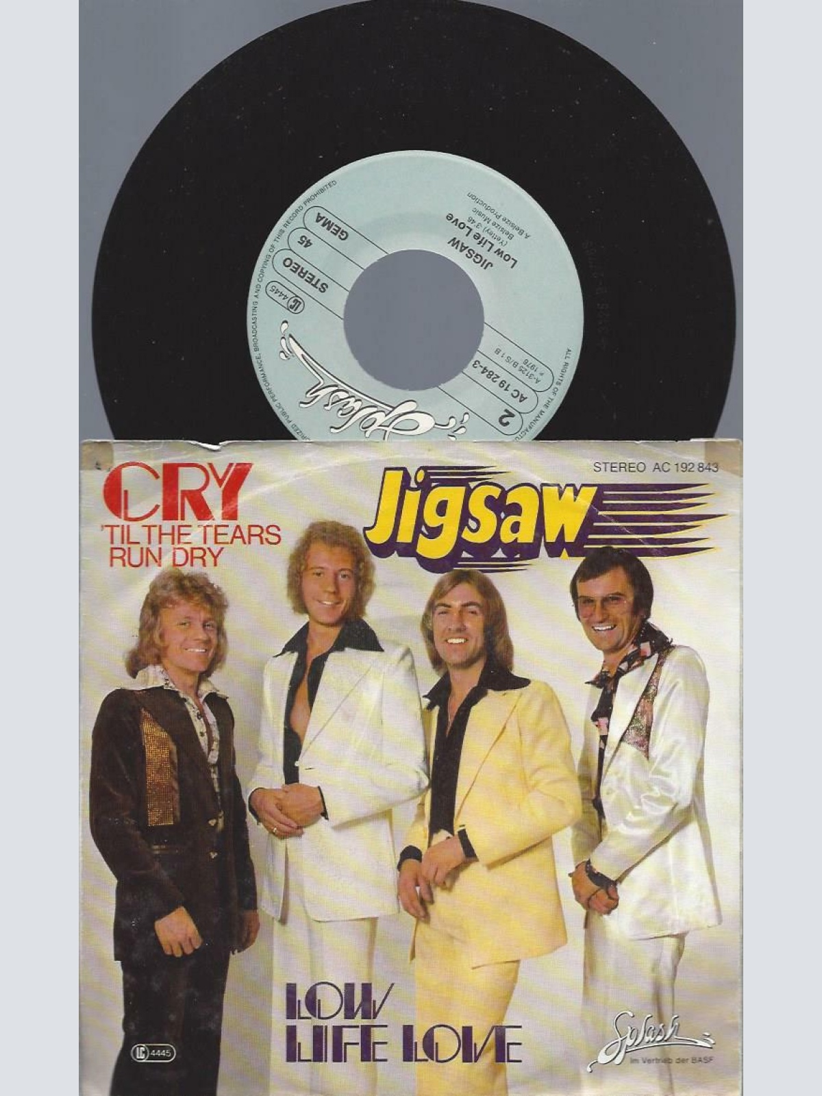 7"  Jigsaw    Cry 'til The Tears Run Dry