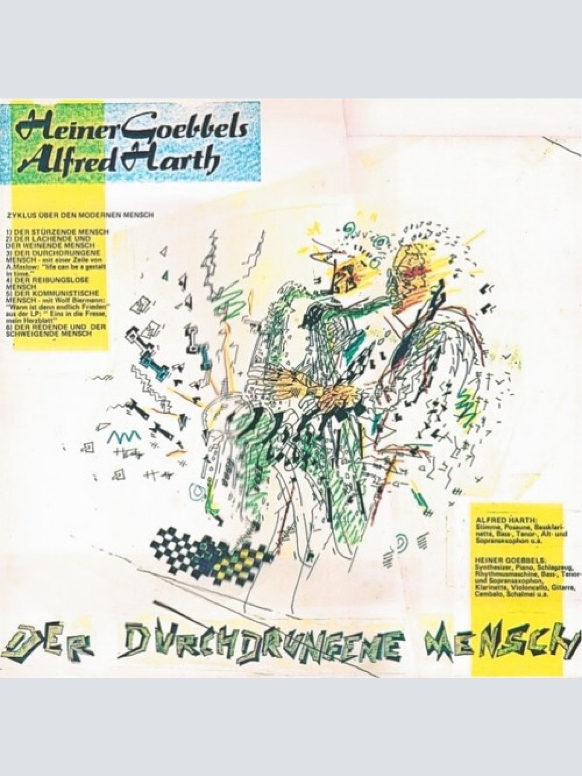 LP, Album Heiner Goebbels / Alfred Harth - Der Durchdrungene Mensch / Indiane...
