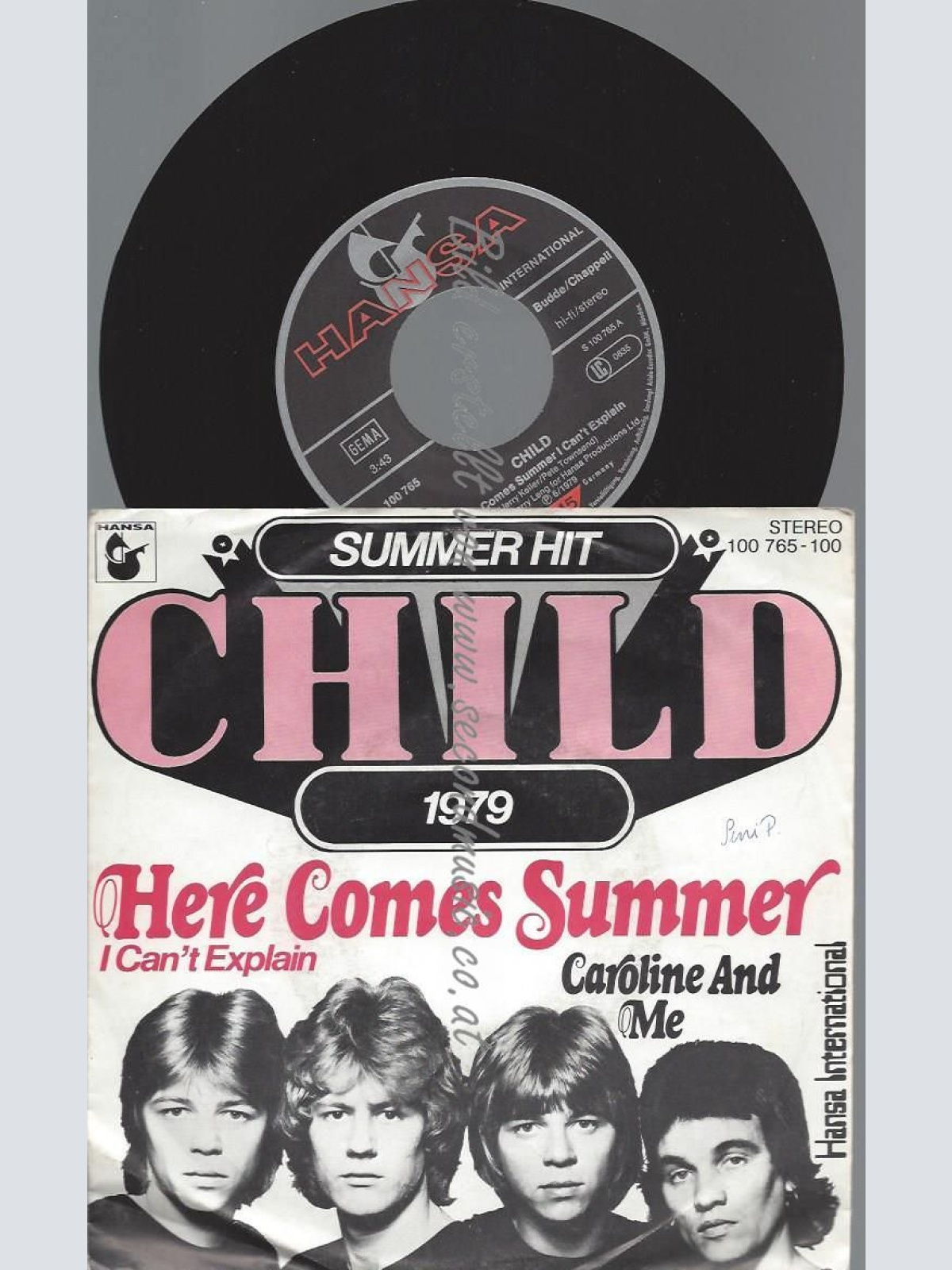 7"  Child – Here Comes Summer I Can't Explain