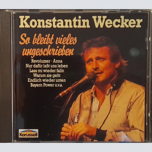 CD, Comp Konstantin Wecker - So Bleibt Vieles Ungeschrieben