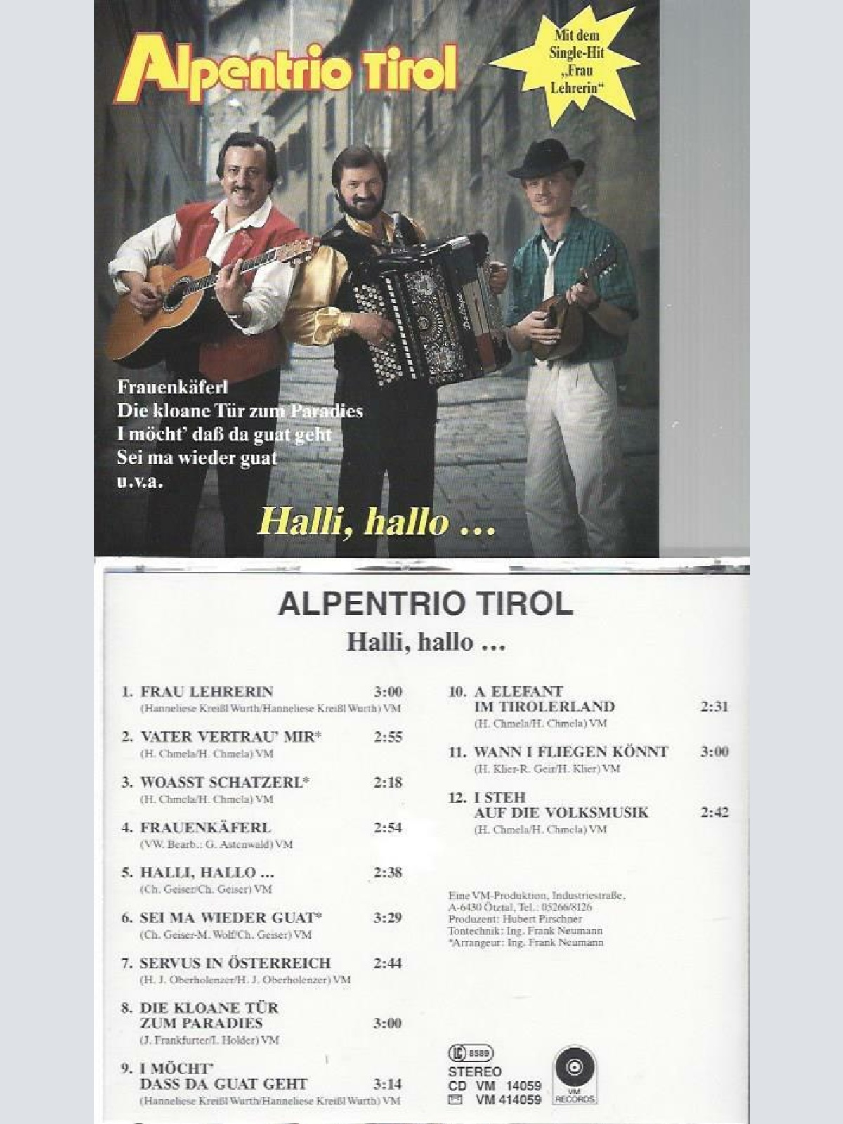 CD--Alpentrio Tirol  -- Halli   Hallo