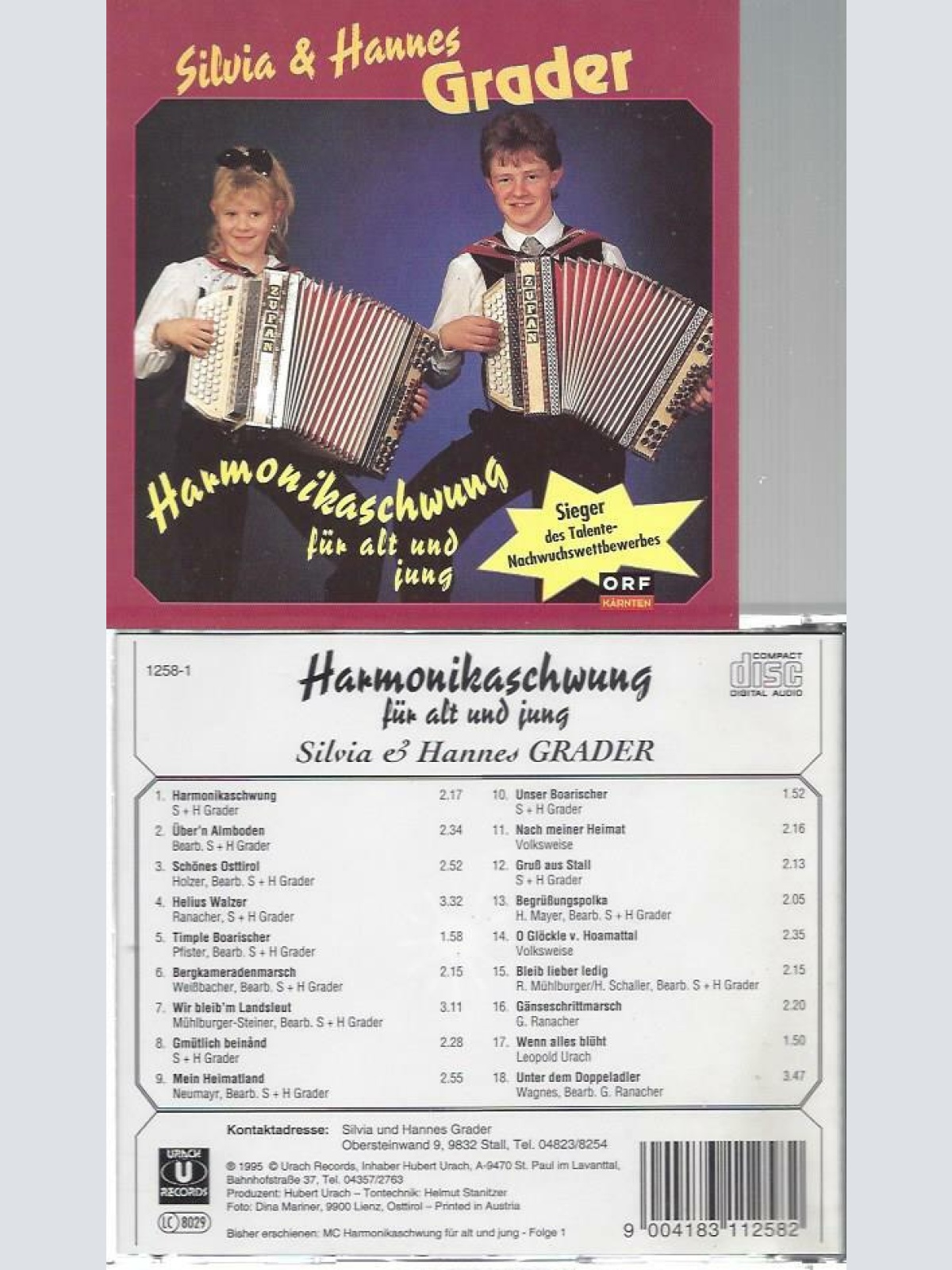 CD--Silvia & Hannes Grader --Harmonikaschwung
