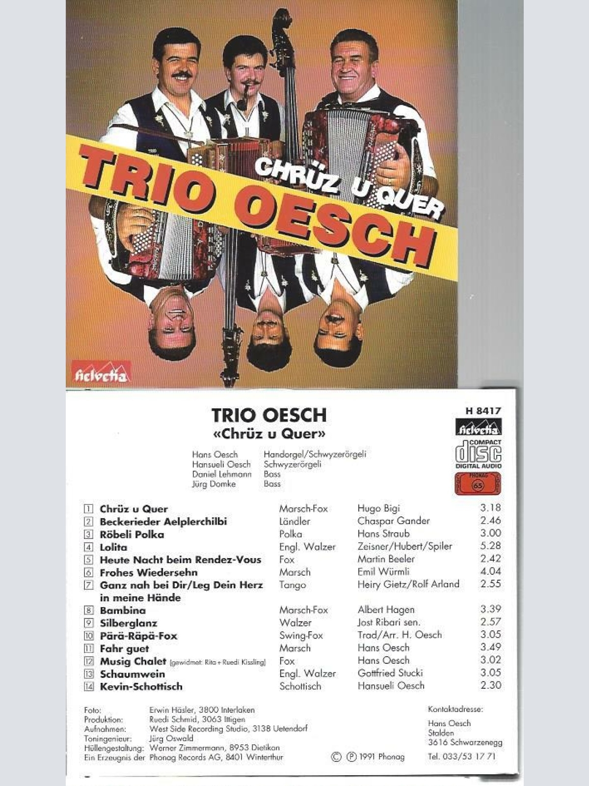 CD--Trio Oesch-- Chrüz u Quer