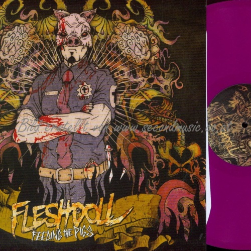 LP--  Fleshdoll – Feeding The Pigs // PINK VINYL