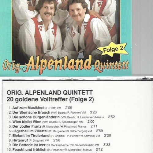 CD--Orig. Alpenland Quintett -- 20 Volltreffer