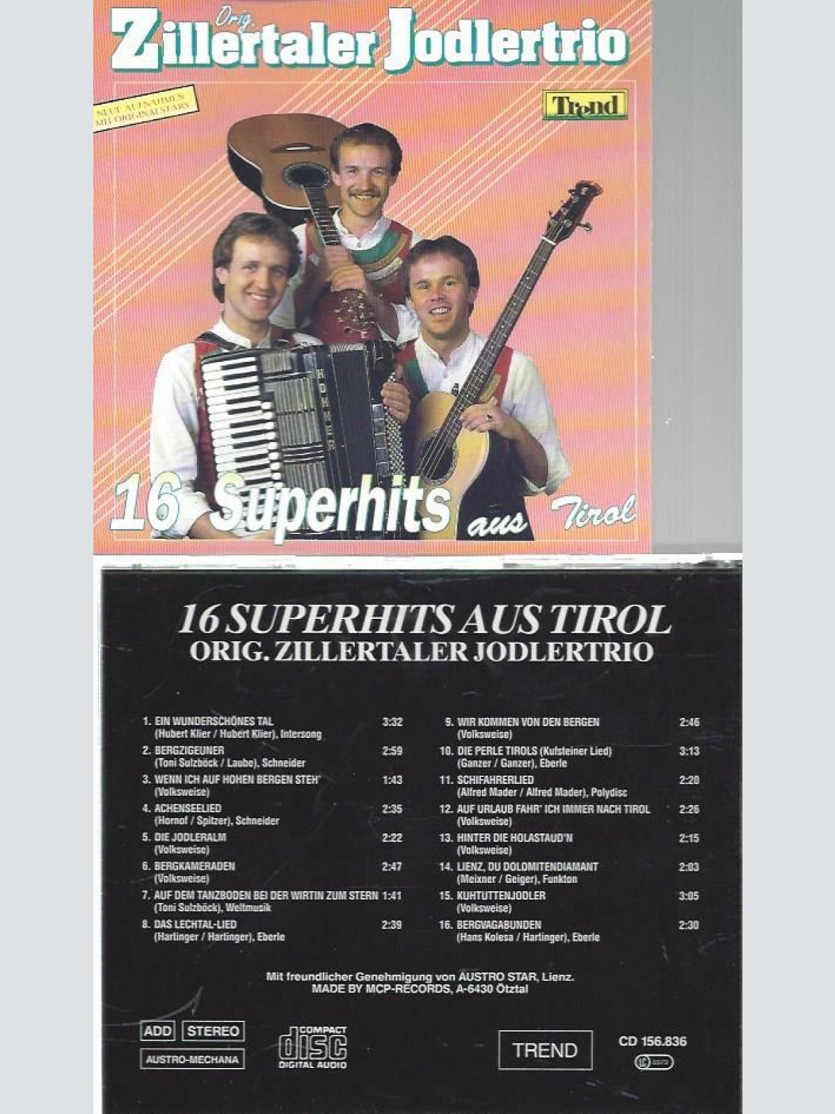 CD--Orig. Zillertaler Jodlertrio -- 16 Superhits