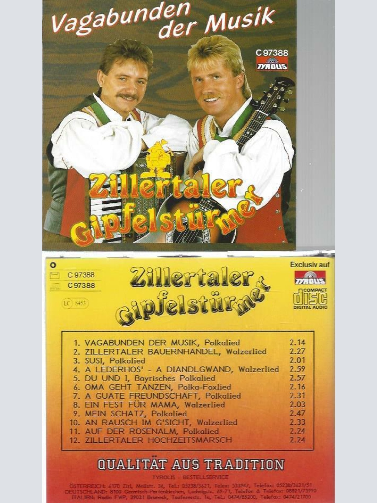 CD--Vagabunden der Musik -- Zillertaler Gipfelstürmer