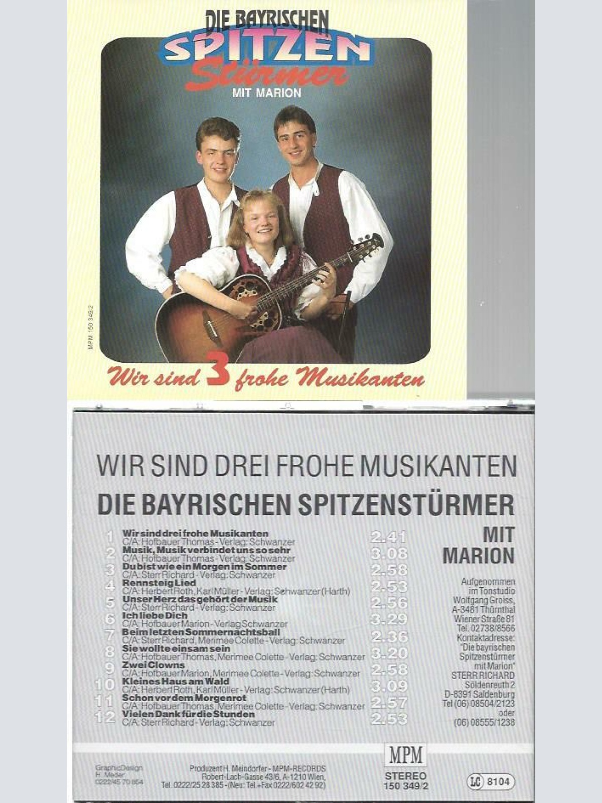 CD--Die Bayrischen Spitzen Stürmer--Wir sind 3 frohe Musikanten