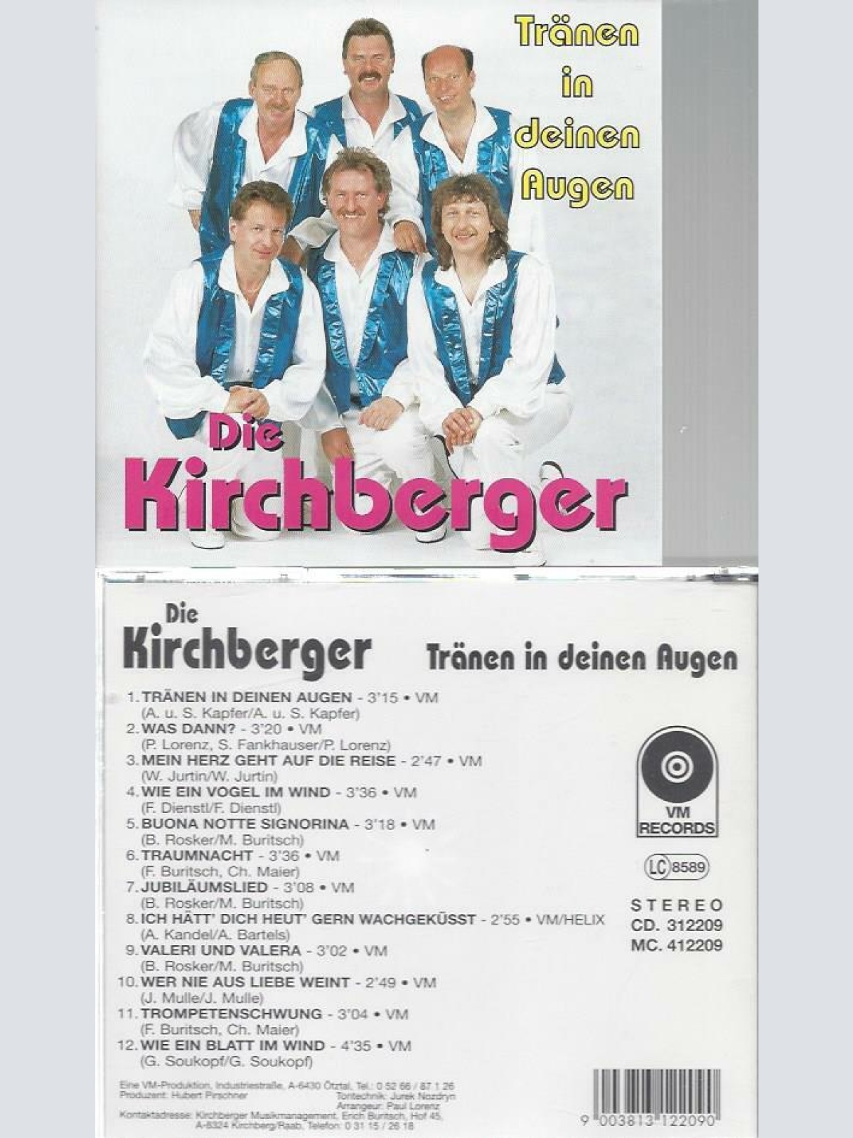 CD--Die Kirchberger -- Tränen in den Augen