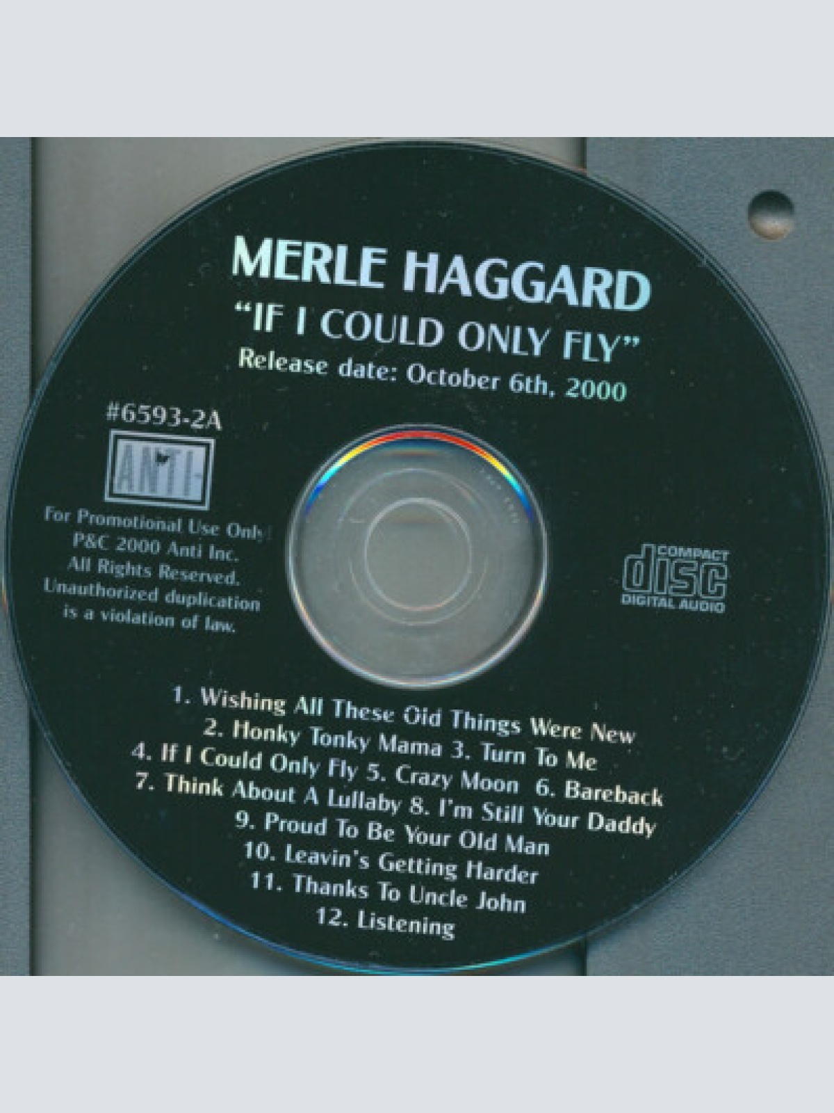 CD, Album, Promo Merle Haggard - If I Could Only Fly