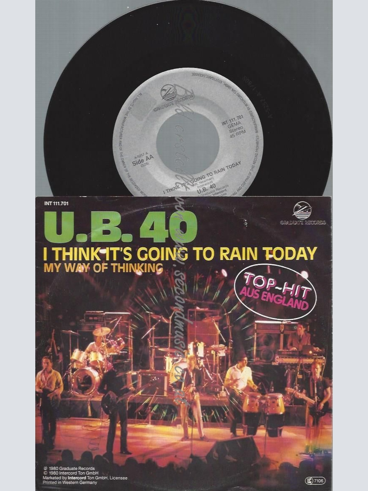 7"   U.B. 40* – I Think It's Going To Rain Today  // UB40
