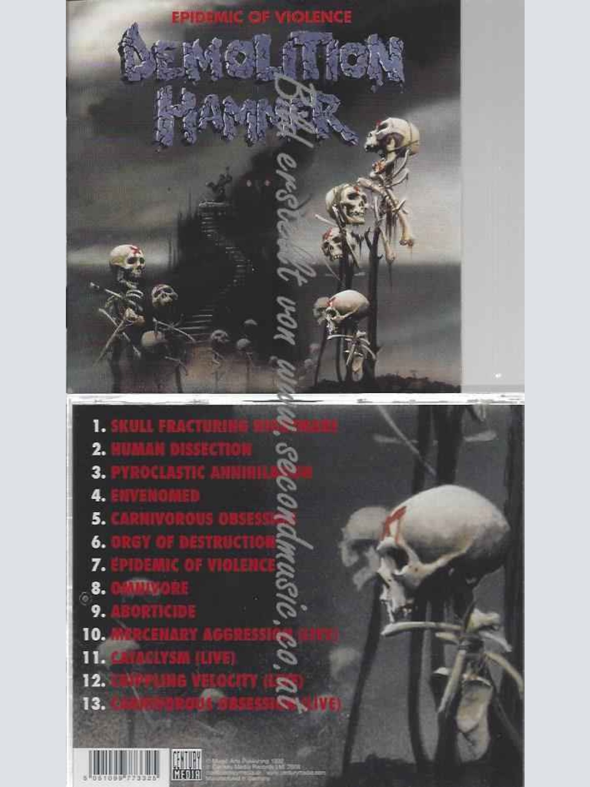 CD--Demolition Hammer | --Epidemic of Violence