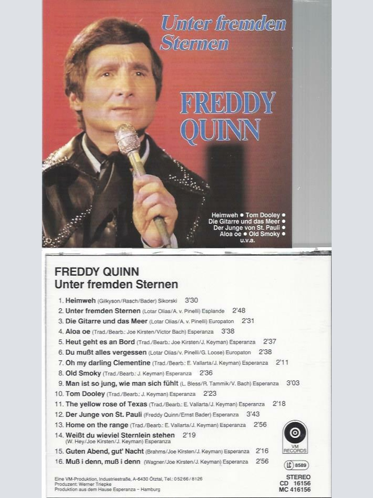 CD--Freddy Quinn-- Unter fremden Sternen