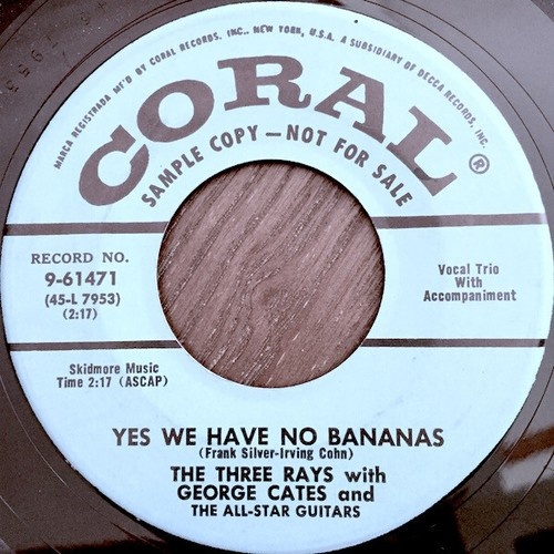 7", Single, Promo The Three Rays, George Cates And The All-Star Guitars, Geor...