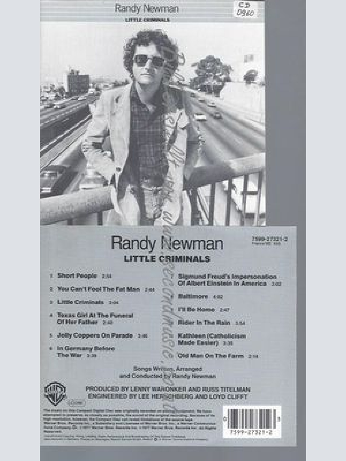 CD--RANDY NEWMAN--LITTLE CRIMINALS