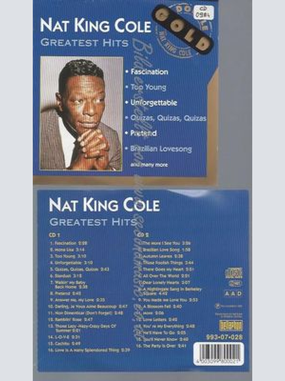 CD--NAT KING COLE--NAT KING COLE-GREATEST HITS | DOPPEL-CD