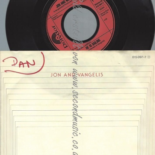 7"   Jon And Vangelis  He Is Sailing