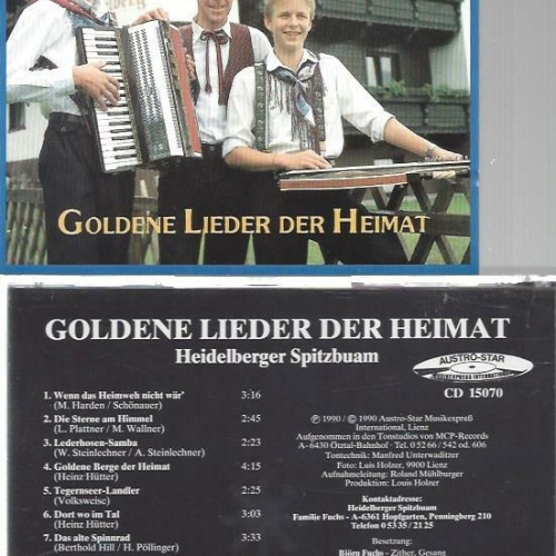 CD--Heidelberger Spitzbuam --Goldene Lieder der Heimat