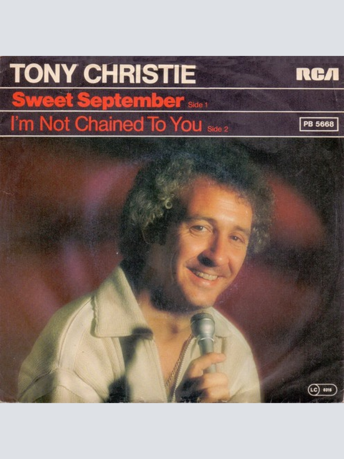 7", Single Tony Christie - Sweet September