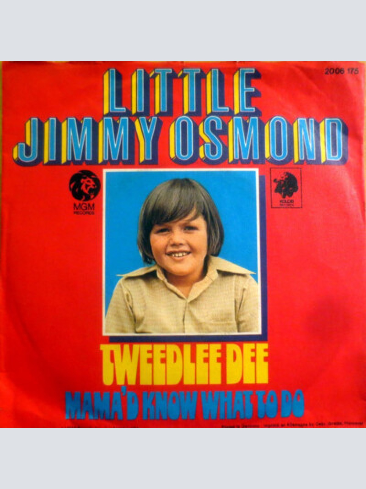 7", Single Little Jimmy Osmond - Tweedlee Dee