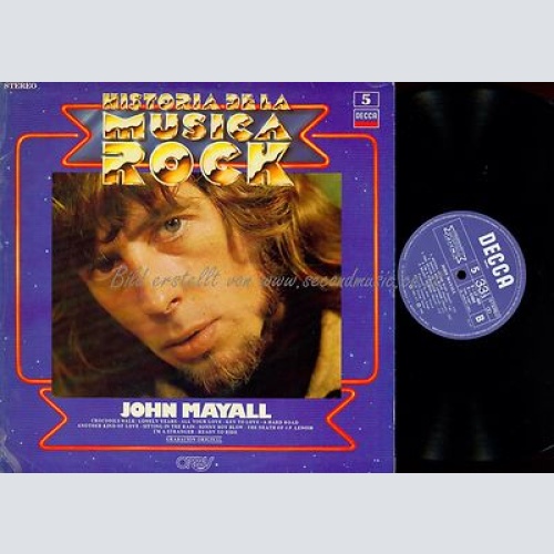 LP--JOHN MAYALL--HISTORIA DELA MUSICA ROCK--DECCA--SPAIN