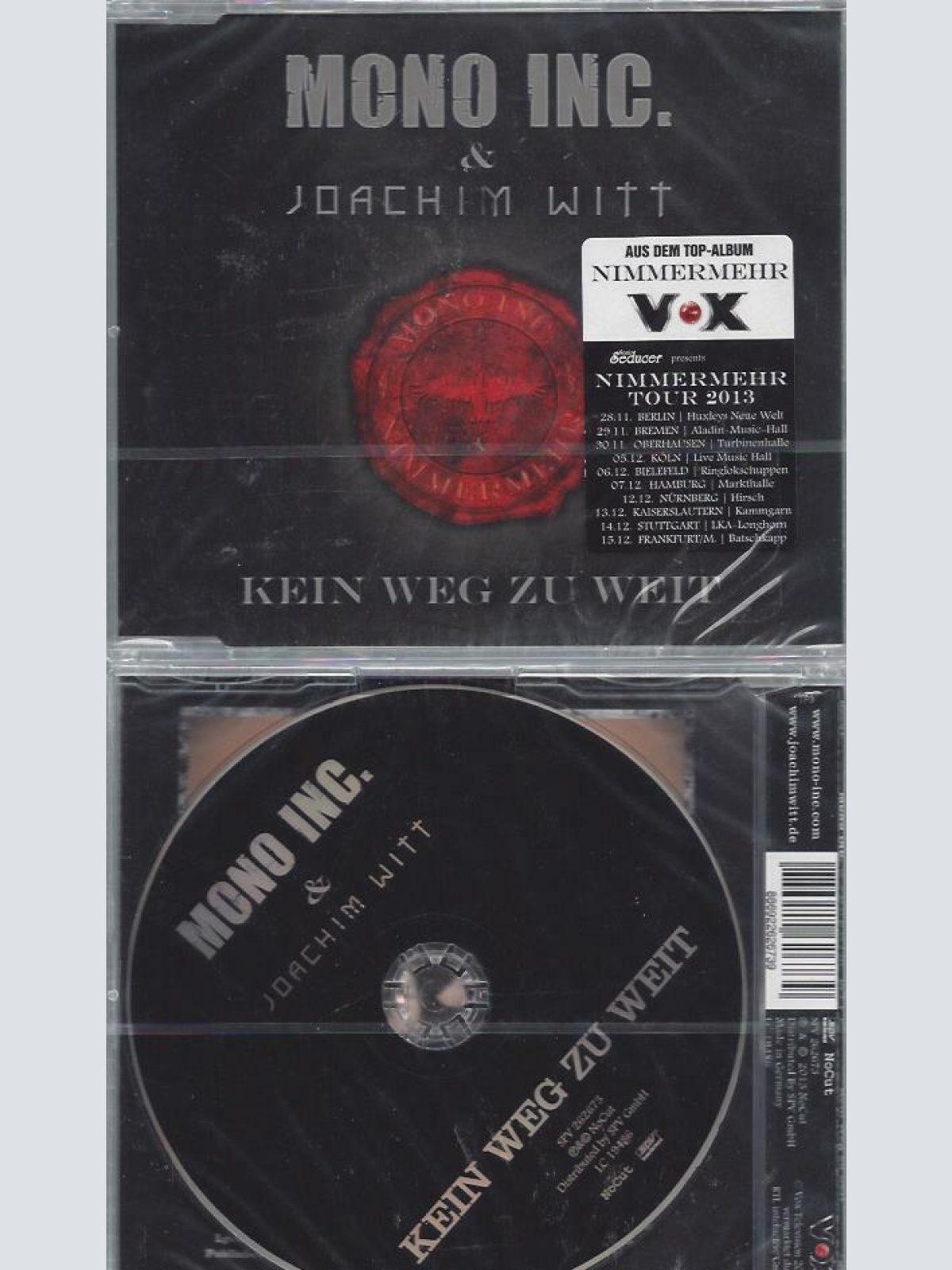 CD--  Mono Inc. & Joachim Witt – Kein Weg Zu Weit