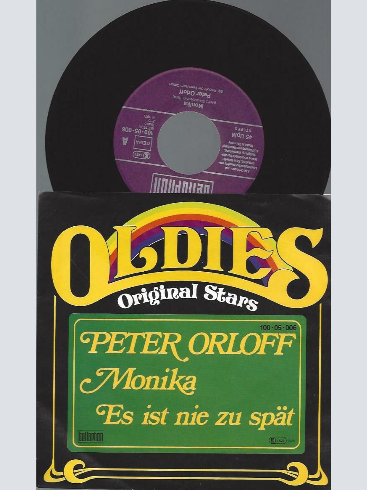 7" Peter Orloff  Monika / Es Ist Nie Zu Spät